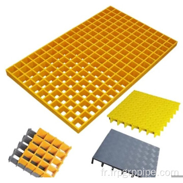 Taille de maille FRP Plastique composite le réseau de plancher moulé